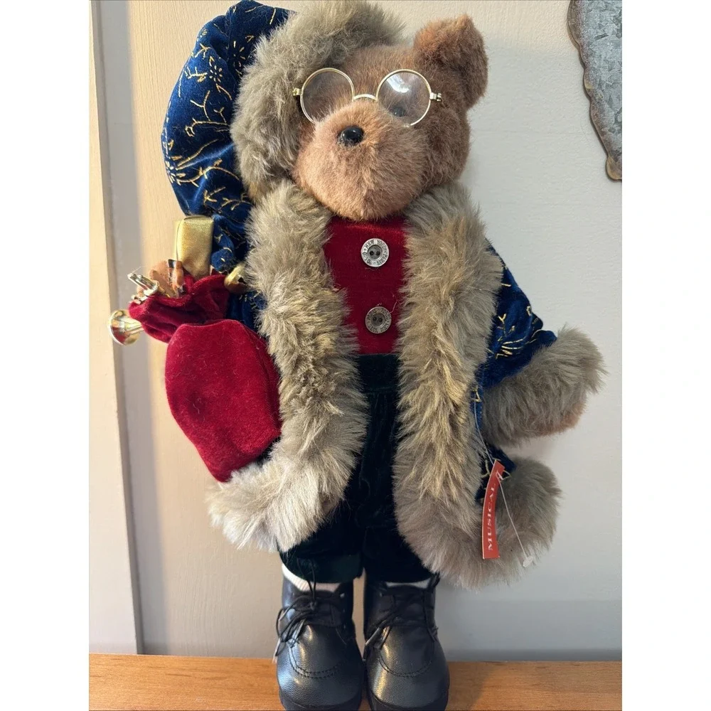 Vtg Christmas Wind Up Musical Bear New York Paris Toy Co 18